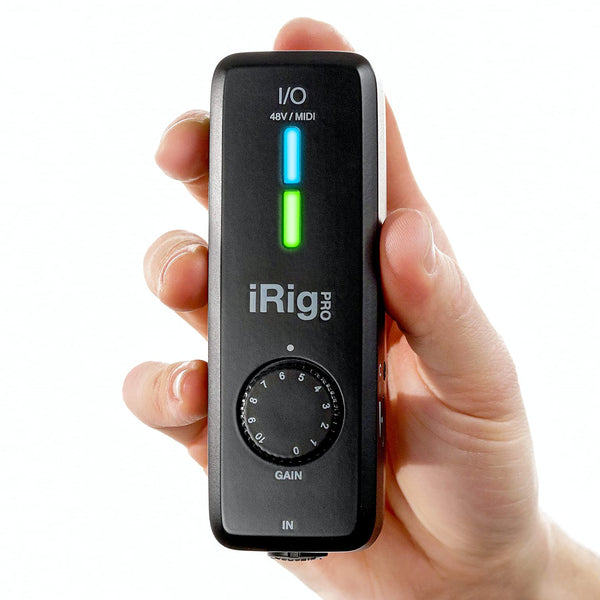IK Multimedia iRig Pro I/O - Fully Equipped Pocket Audio, MIDI Interface, Recording Studio Quality Sound, 24 bits/96 kHz, Additional Essential Functions for Mobile Recording(Black)