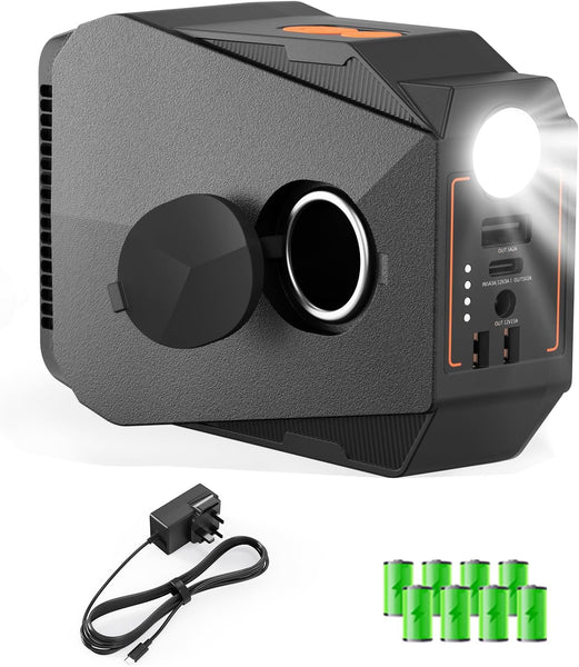 12V 4000mAh / 5V 10000mAh Portable Power Bank with DC Output, 12V Cigarette Lighter Socket, and DC 5.5×2.5mm Port for Car Refrigerators, Sup Pumps, LED Strips, and Other 12V DC Devices