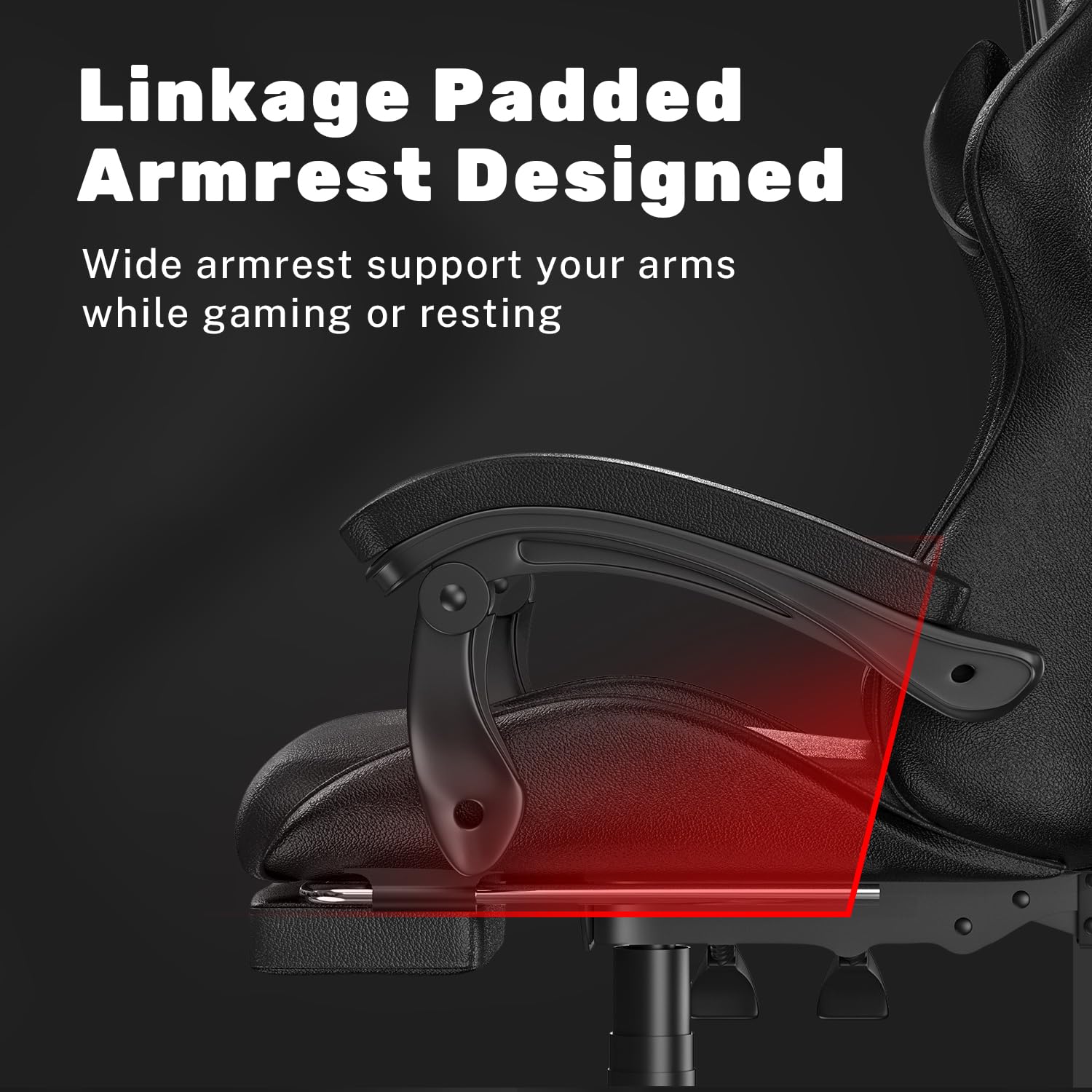 bigzzia Ergonomic Gaming Chair - Gamer Chairs with Lumbar Cushion + Headrest, Height-Adjustable Office & Computer Chair for Adults (without footrest, White)