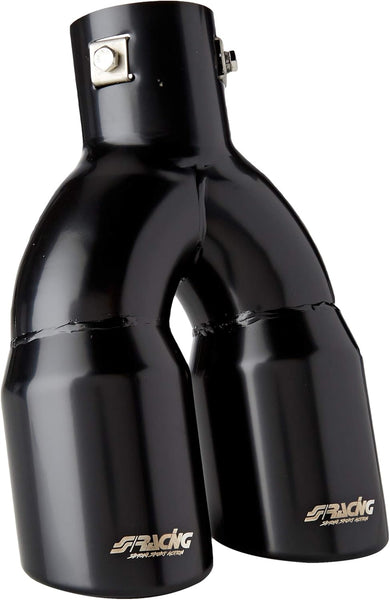 Simoni Racing TRX/18N Universal Stainless Steel Double Round Exhaust Terminal, Black