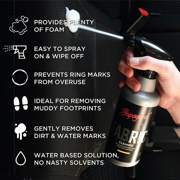 Supagard Fabric Cleaner – 500ml Eco-Friendly Water-Based Stain Remover for Car Seats, Upholstery, Carpets & Home Use | No Harsh Chemicals