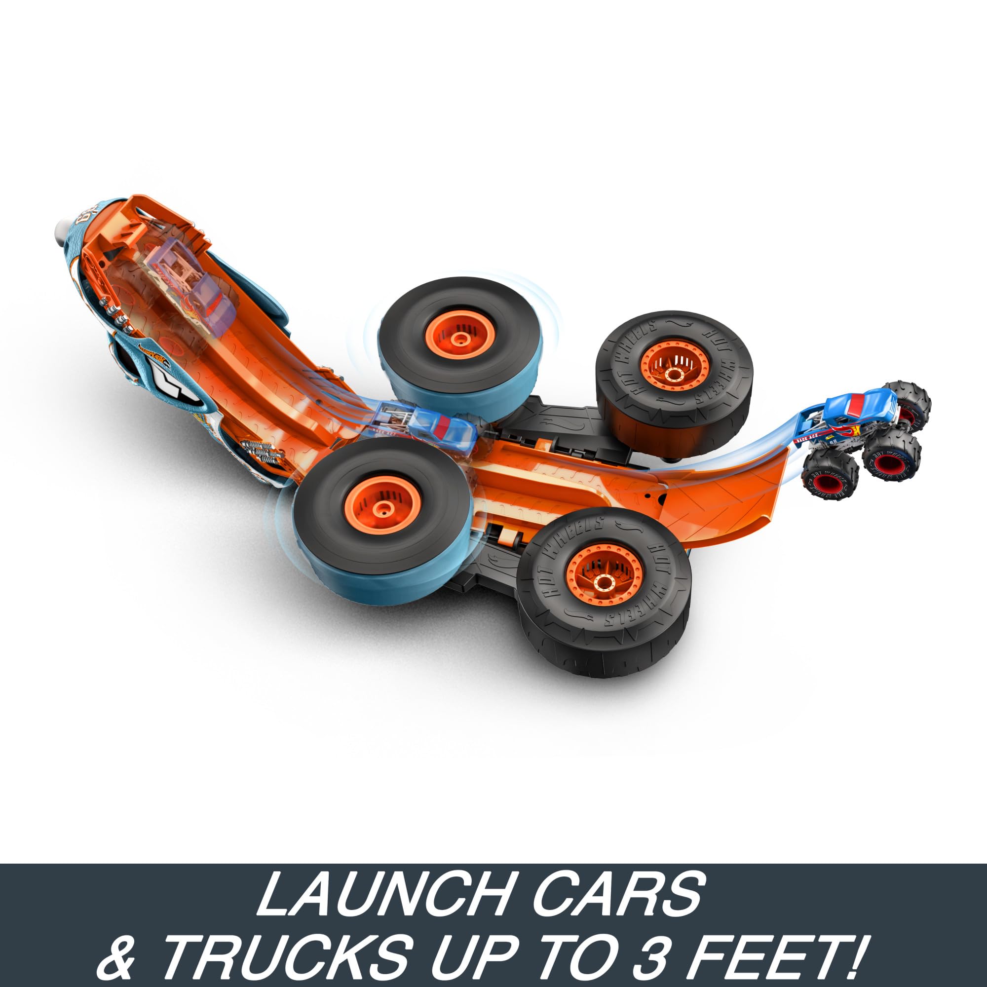 Hot Wheels Monster Trucks Remote Control Car, 1:15 Scale Mega-Wrex Alive Battery-Powered RC Vehicle with Lights & Sounds, JBD90