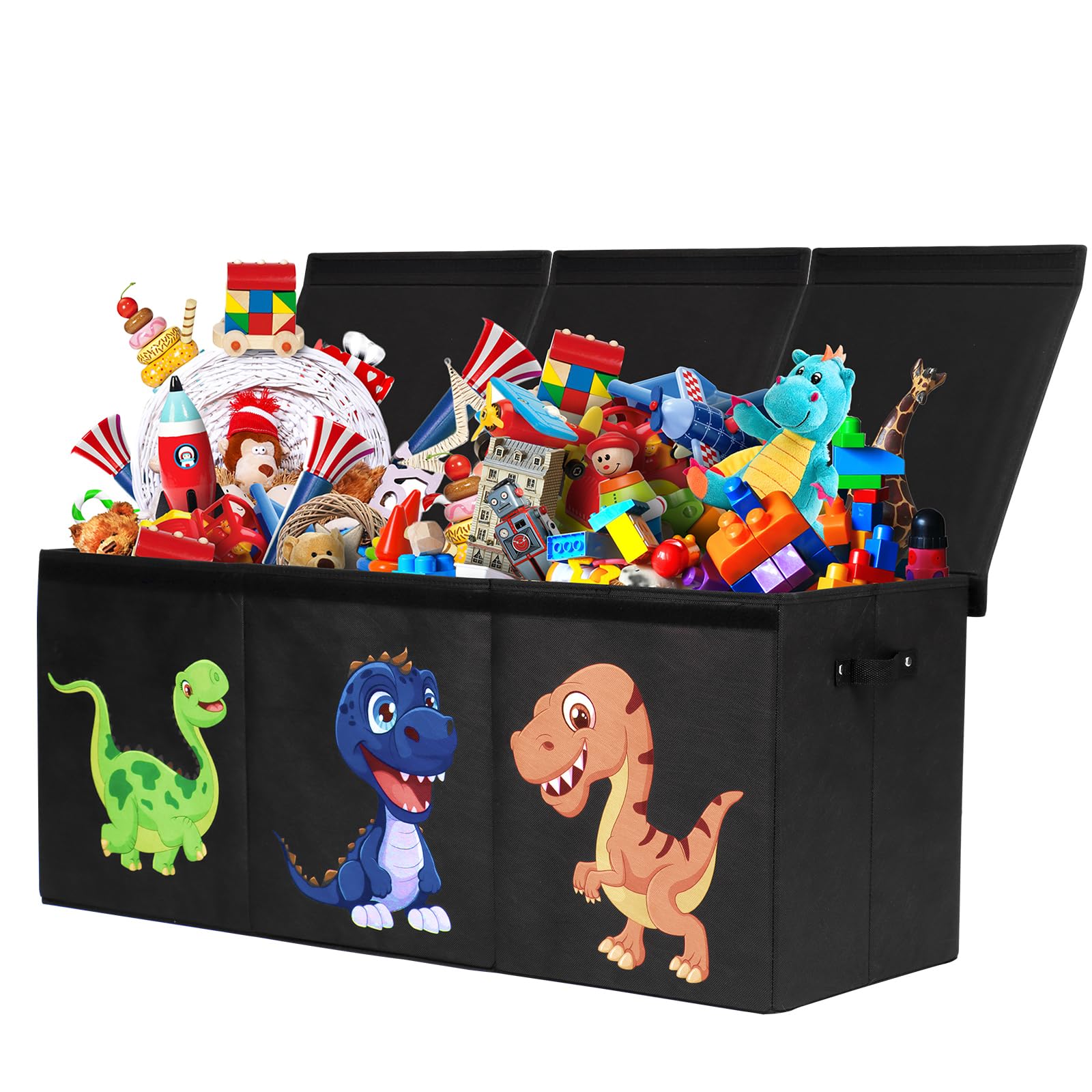 ELUCHANG Toy Storage Box, 147L Large Foldable Kids Toy Chests & Boxes for Boys Girls,Toy Storage Organiser with Flip-top Lid, Childrens Storage Box