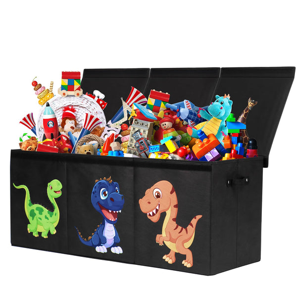ELUCHANG Toy Storage Box, 147L Large Foldable Kids Toy Chests & Boxes for Boys Girls,Toy Storage Organiser with Flip-top Lid, Childrens Storage Box