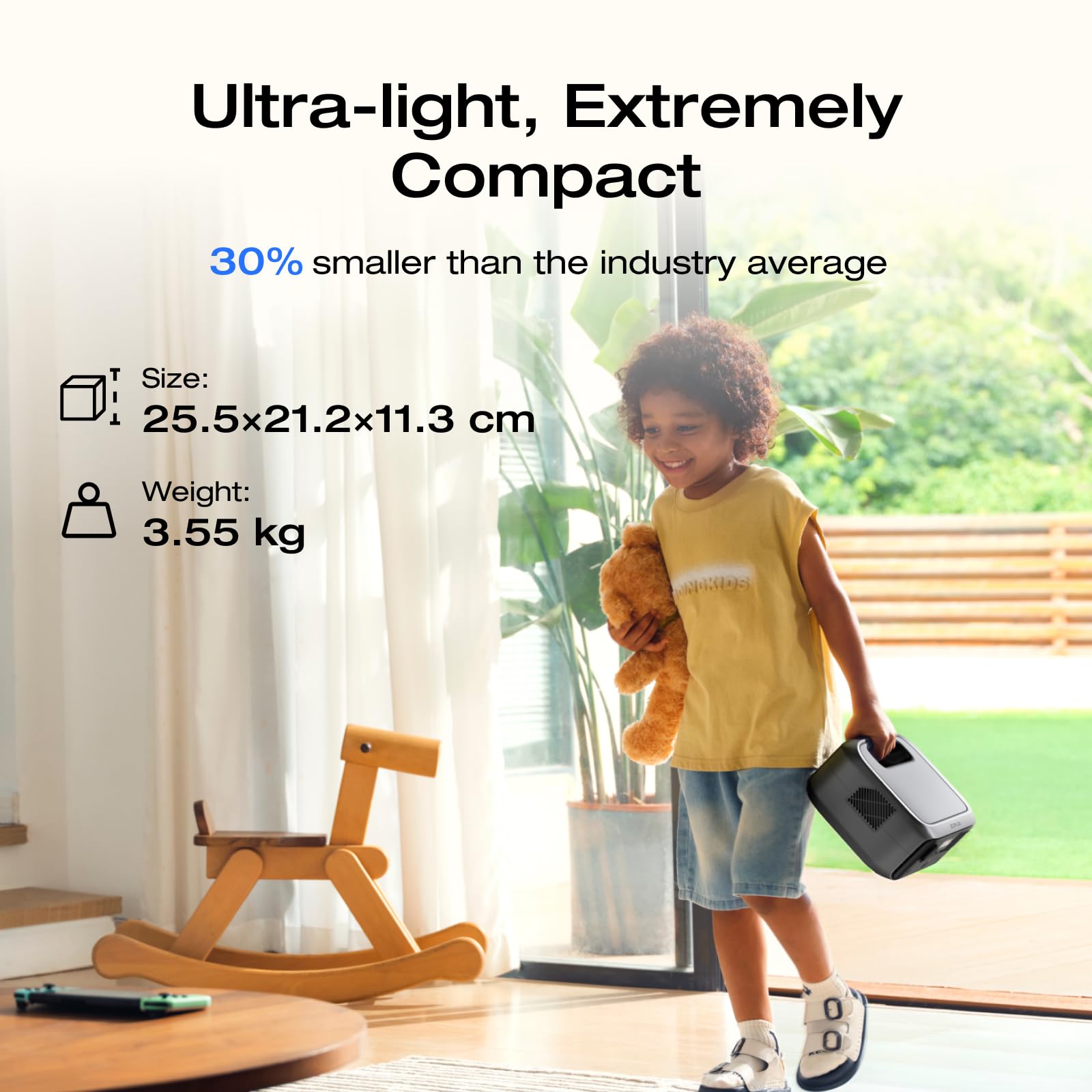 EF ECOFLOW RIVER 2 256Wh Portable Power Station with XT60 Cable, Solar Generator with LiFeP04, up to 600 W Power, Quick Charge in 1 Hour, Balcony Power for Camping/Emergency Power/Motorhomes/Home