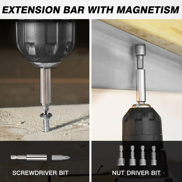 C P CHANTPOWER Drill Bit Sets, 100 Pcs HSS Titanium Screwdriver Bits with Storage Case for Metal, Wood, Masonry, Includes Countersink Drill Bit Blue