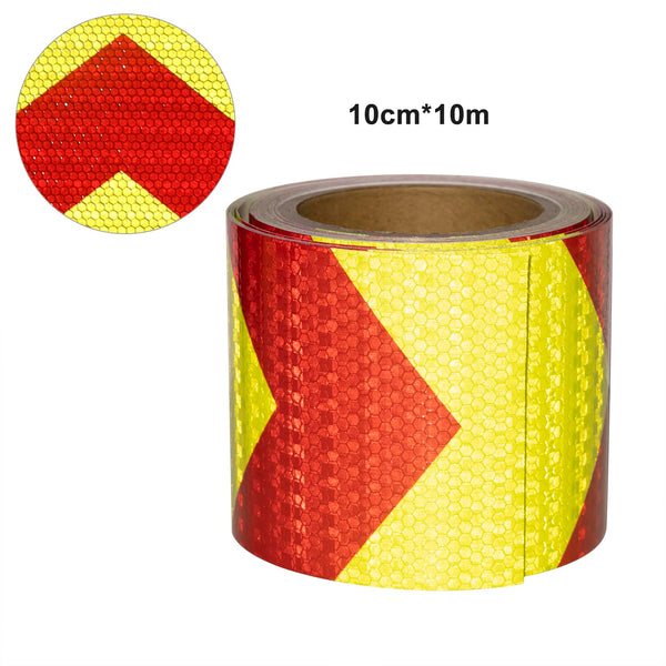 XFXIA Reflective Tape - Yellow & Black, 10cm x 20m, Waterproof, Self-Adhesive Warning Tape for Vehicles, Cars, Trailers, Outdoors