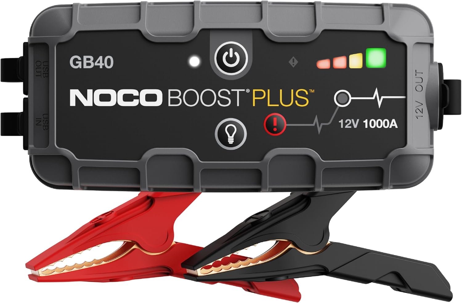 NOCO Boost Plus GB40 1000A UltraSafe Car Jump Starter, Jump Starter Power Pack, 12V Battery Booster, Portable Powerbank Charger, and Jump Leads for up to 4.0-Liter Petrol and 3.0-Liter Diesel Engines