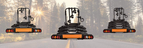 Witter ZX204 Bicyle Bolt-on Towball Mounted Bike Rack for 4 Bikes | Maximum Load of 60kg | Lightboard for 13 Pin Socket