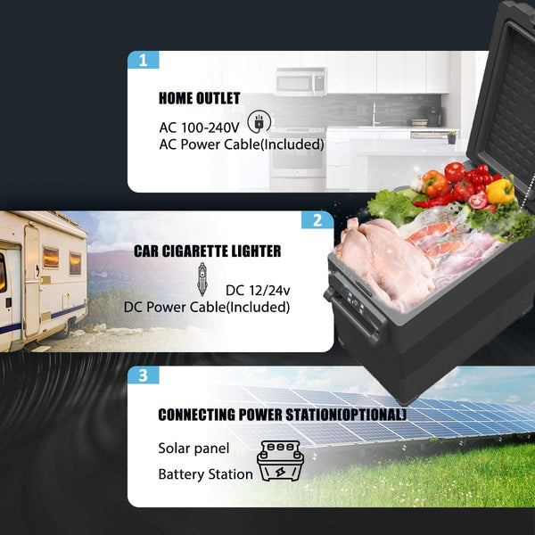 Alpicool CF45 45L Compressor Car Refrigerator, Portable Camping Fridge DC 12v Freezer for TruckCampervanRVBoat, -20℃ to 20℃