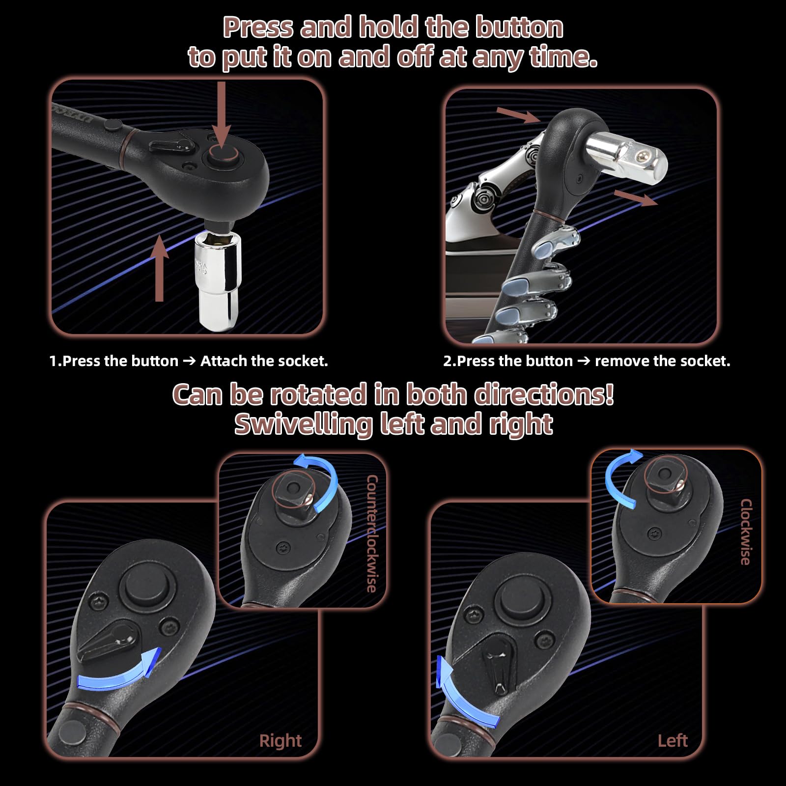 Torque Wrench 1/4 Bike Torque Wrench 1-25nm Torque Wrench Set 63ps with 100mm Extension bar and Socket