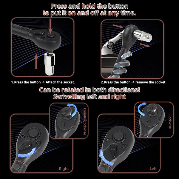 Torque Wrench 1/4 Bike Torque Wrench 1-25nm Torque Wrench Set 63ps with 100mm Extension bar and Socket