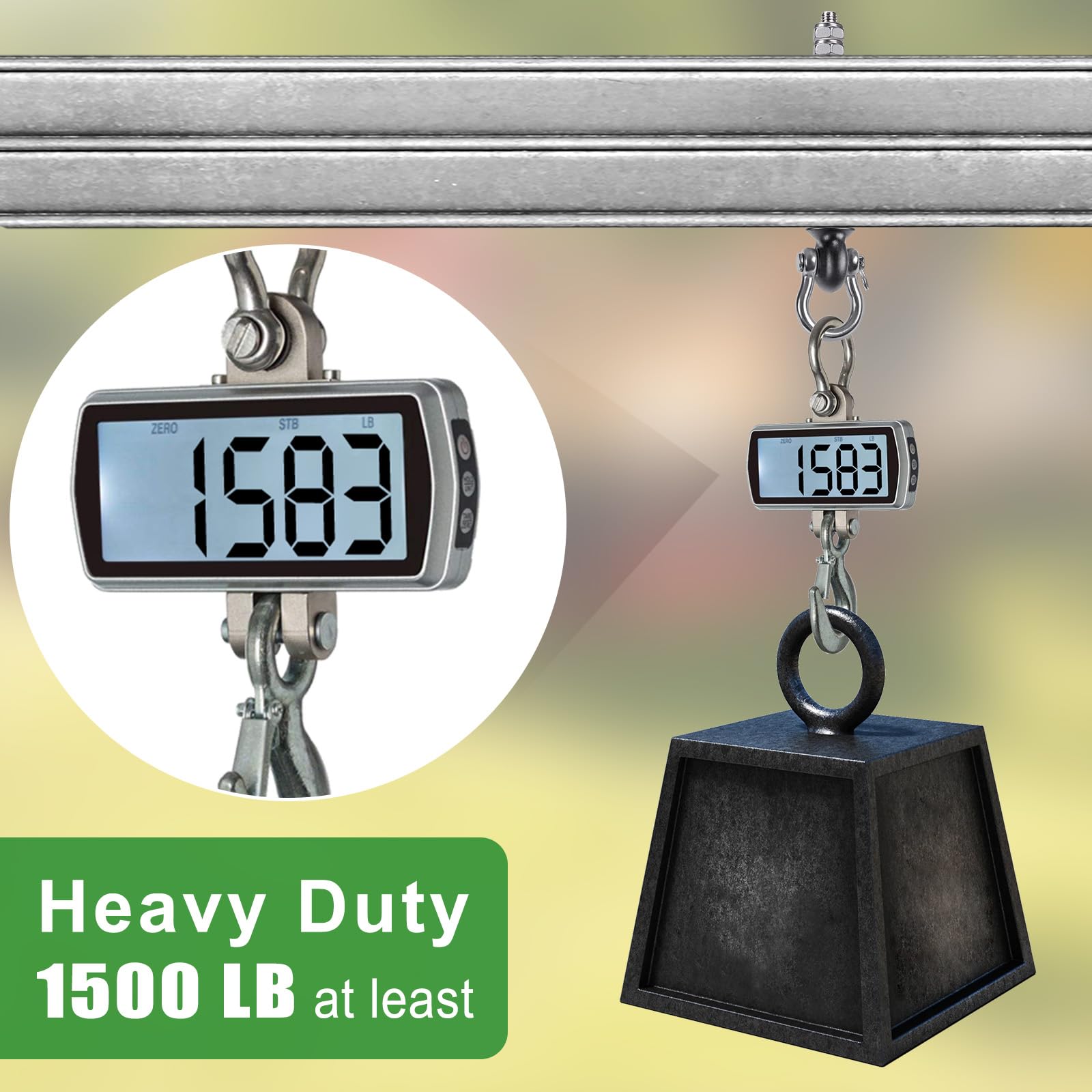 Dolibest 6pcs Swing Hanger, Heavy Duty Hammock Hook M8 Hanging Chair Screw Eye Bolt 195mm Swivel Ceiling Beam Mounting Bracket for Yoga Rope/Aerial