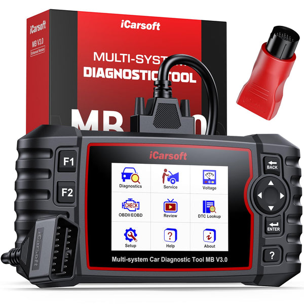 iCarsoft Car Diagnostic Tool for Ben.z/Smart/Sprinter, 30+ Service Functions OBD2 Scanner, MB V3.0 All System Code Reader, Bi-Directional Control, Auto VIN, Continuous Software Update