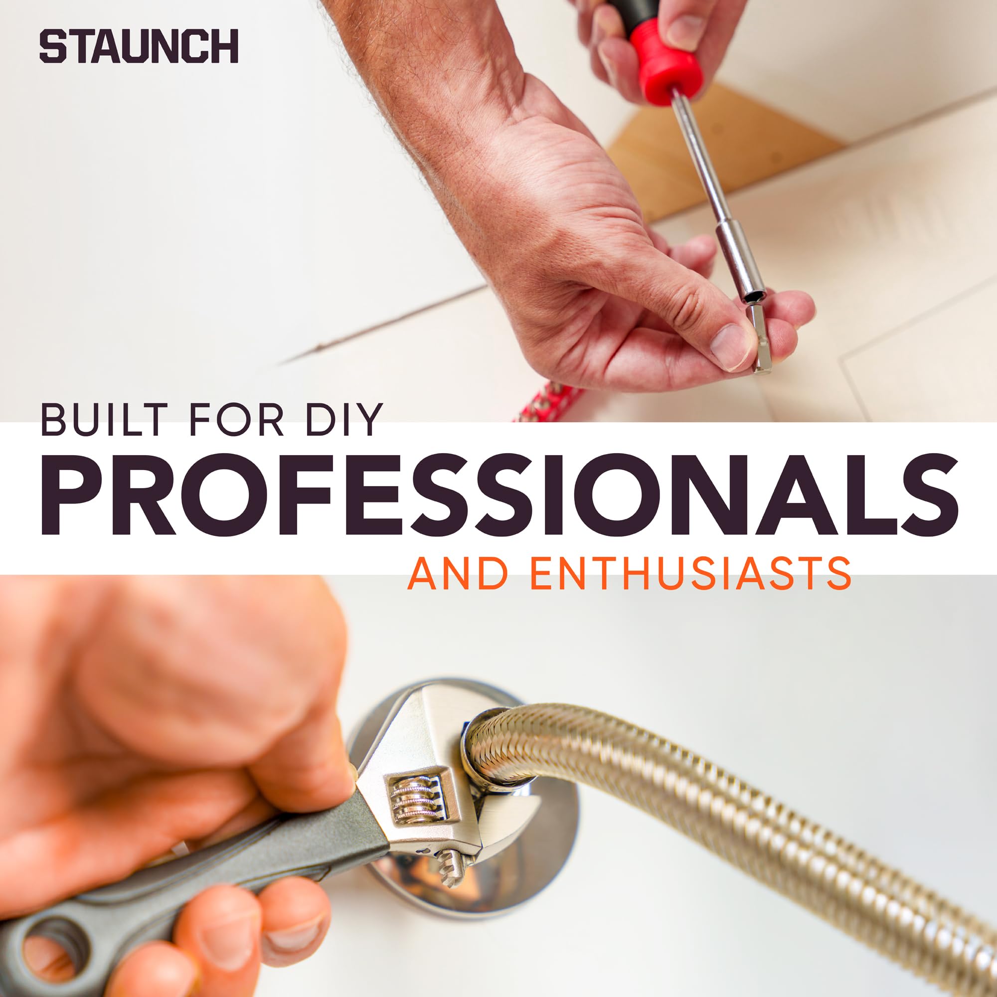 Tool Kit | Staunch 200 Piece Home and Office Tool Set | Complete Starter Tool Kit Set & Organiser Tool Box with Tools Included | General Household Tool Kits for Home with DIY Tools in Tool Case