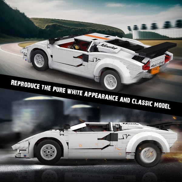 Mould King Super Sports Car Building Blocks Set, 1349 Pieces MOC Building Kit Toys Collectible Set for Adults, Sports Car Model