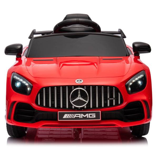 Karlhome 12V Ride on Car, Licensed Mercedes Benz AMG GTR with Parental Remote, 2 Motors Electric Car for Kids to Drive w/Wider Seat, LED Lights, Openable Doors, MP3, Smooth Start, 3 Speeds - Black