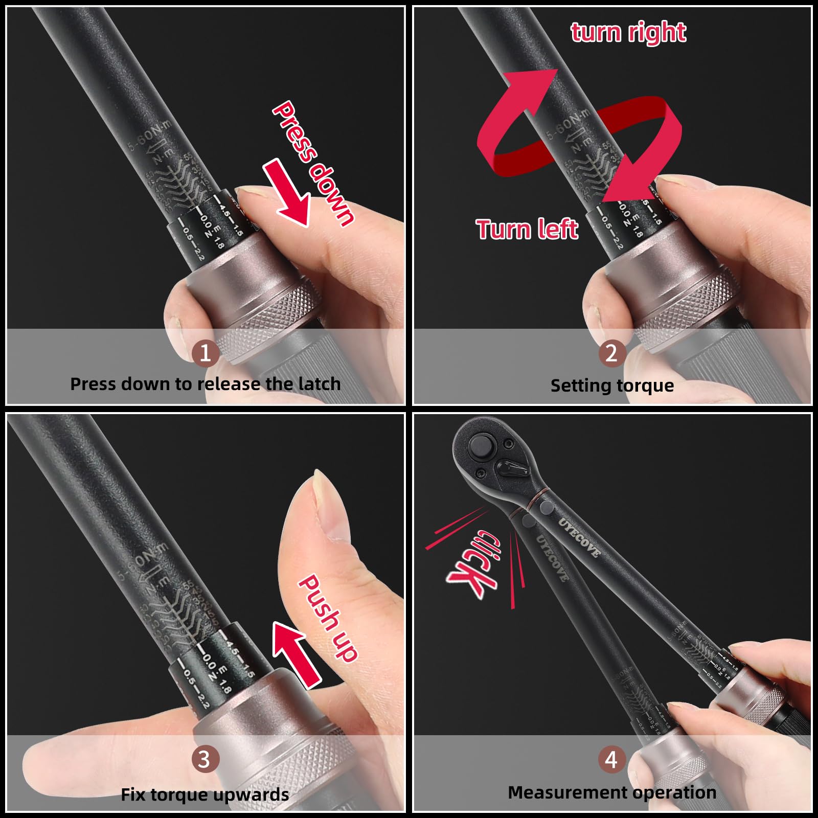 Torque Wrench 1/4 Bike Torque Wrench 1-25nm Torque Wrench Set 63ps with 100mm Extension bar and Socket
