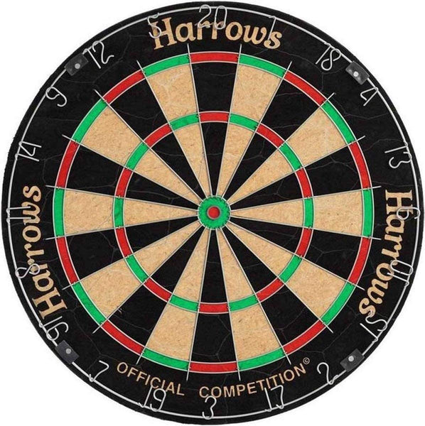 Harrows Official Competition Bristle Dartboard - Black, 45cm, JE03