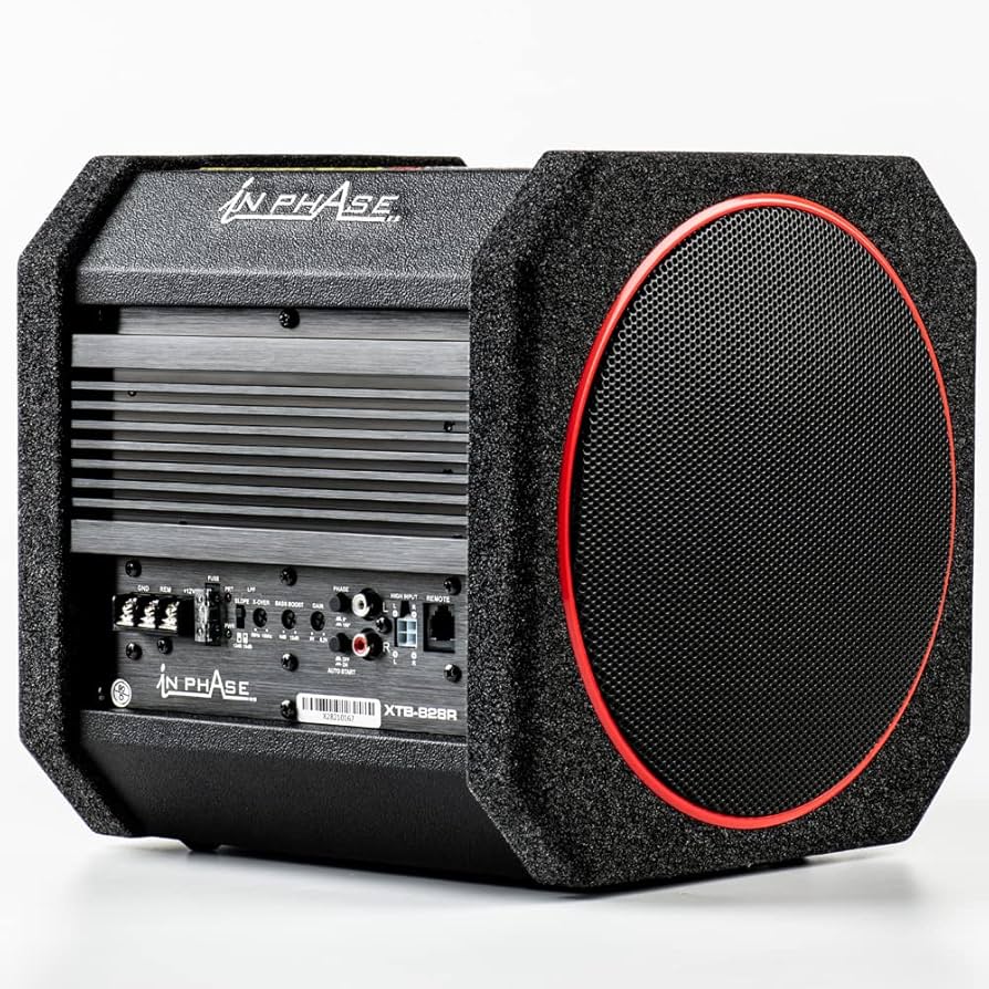 In Phase XTB-828R 8" 400W Active Subwoofer with Passive Radiator and Class D Amplifer