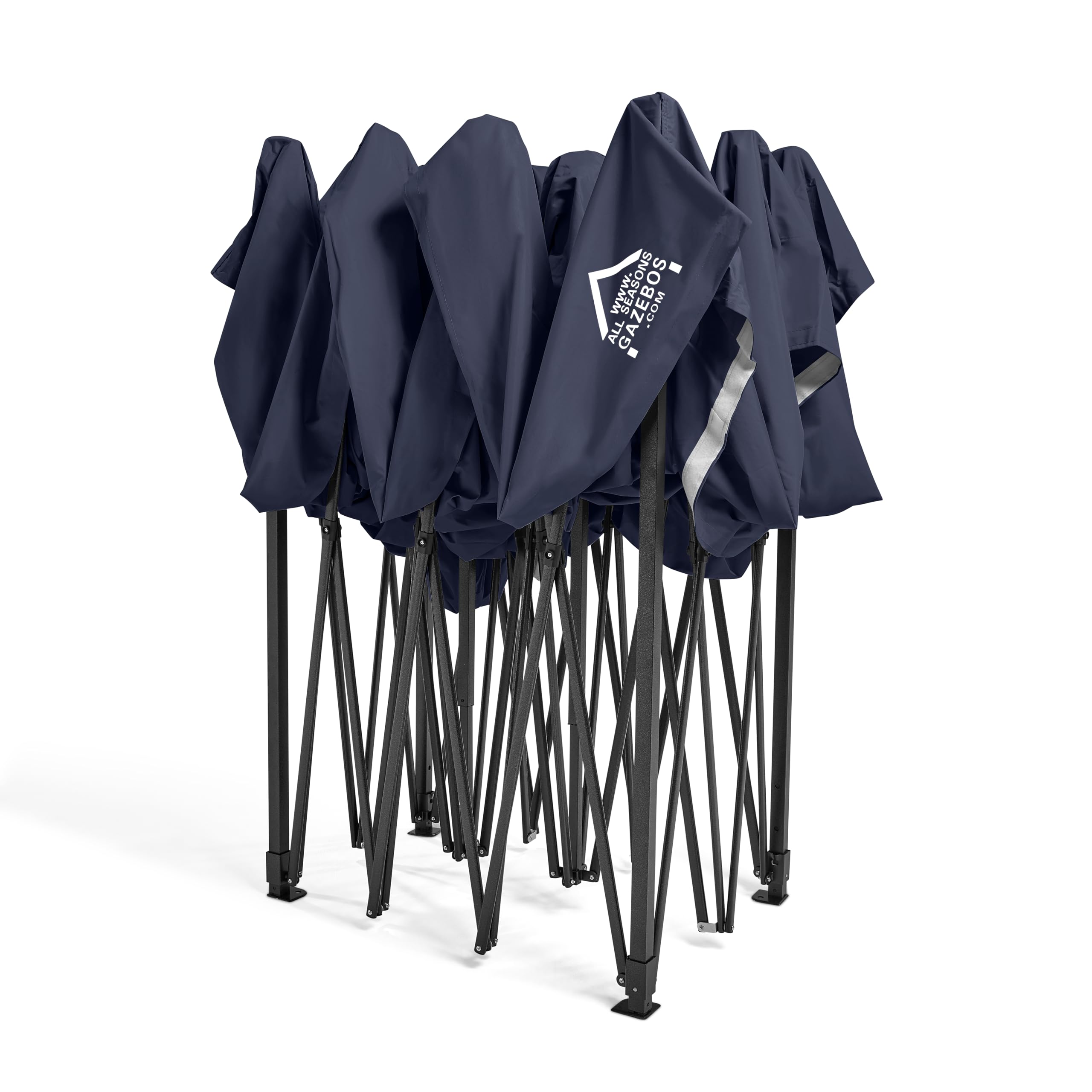 All Seasons Gazebos | 3x2m Pop Up Gazebo with 4 Side Walls & Accessory Pack | Heavy Duty, Fully Waterproof, High Grade Materials (Navy)