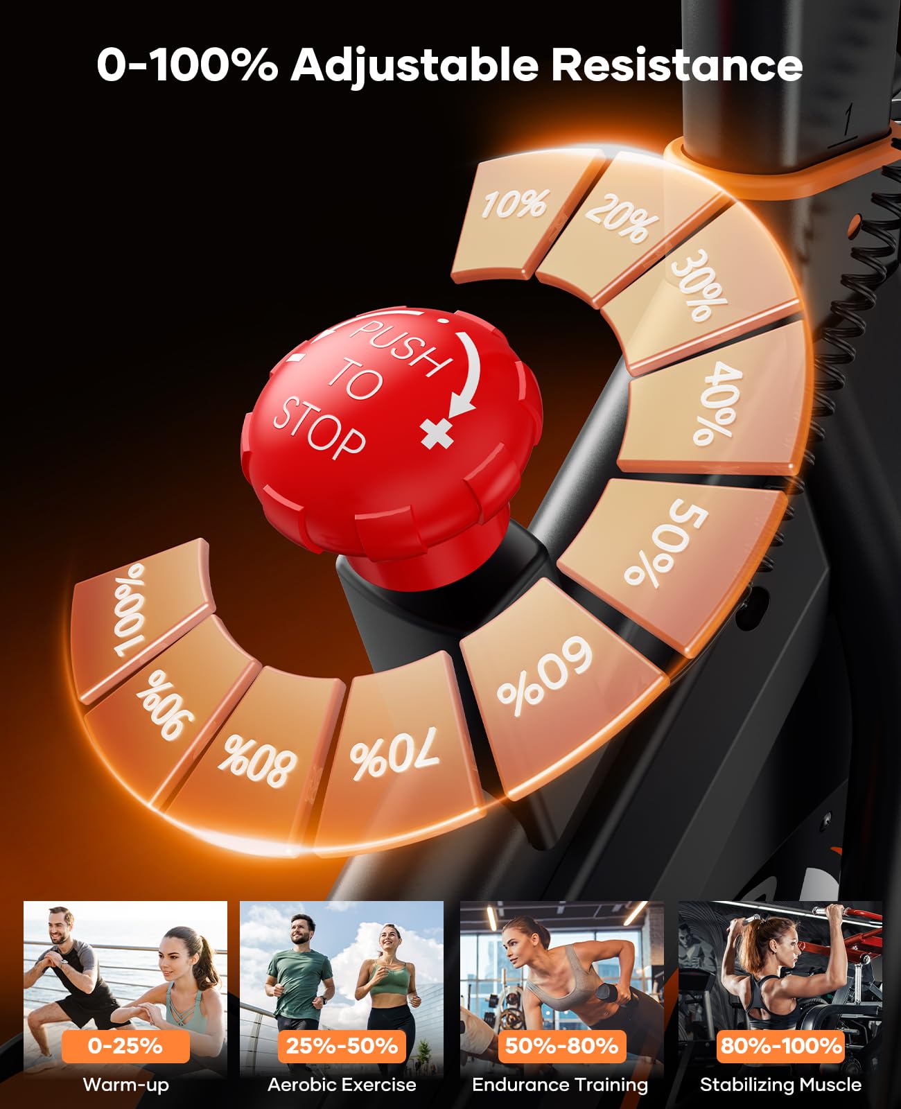 2025 Toputure Exercise Bike with LCD Display, Stationary Bike with App 0-100% Magnetic Resistance Spin Bike for Home Gym Use, Ultra-Quiet 15kg Flywheel, 350lbs Weight Capacity