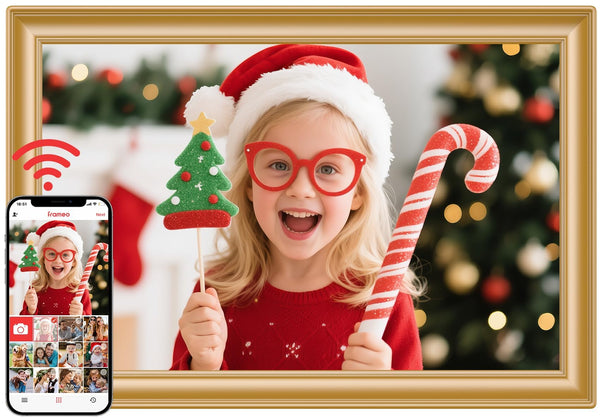 Frameo WiFi Digital Photo Frame 10.1 Inch - 1280x800 HD IPS Touch Screen Picture Frame Electronic, 32GB Memory, Auto Rotate, Wall Mountable, Digital PictureFrame for Sharing Photos and Videos