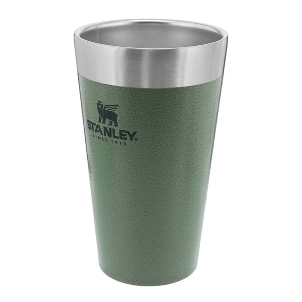 Stanley Adventure Stacking Beer Pint 0.47L - Travel Mug Keeps Drinks Cold For 4 Hours - Stainless Steel Thermal Cup - Stacks Infinitely - Double Wall Vacuum Insulation - Dishwasher Safe - Matte Black