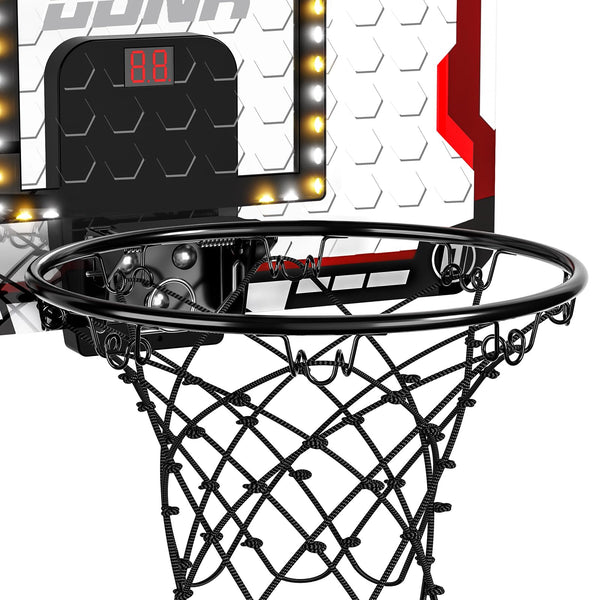 TEMI Basketball Hoop Indoor With 4 Balls, Over The Door for Kids and Adults, Toy Gift for Boys Girls Age 3-12 Years