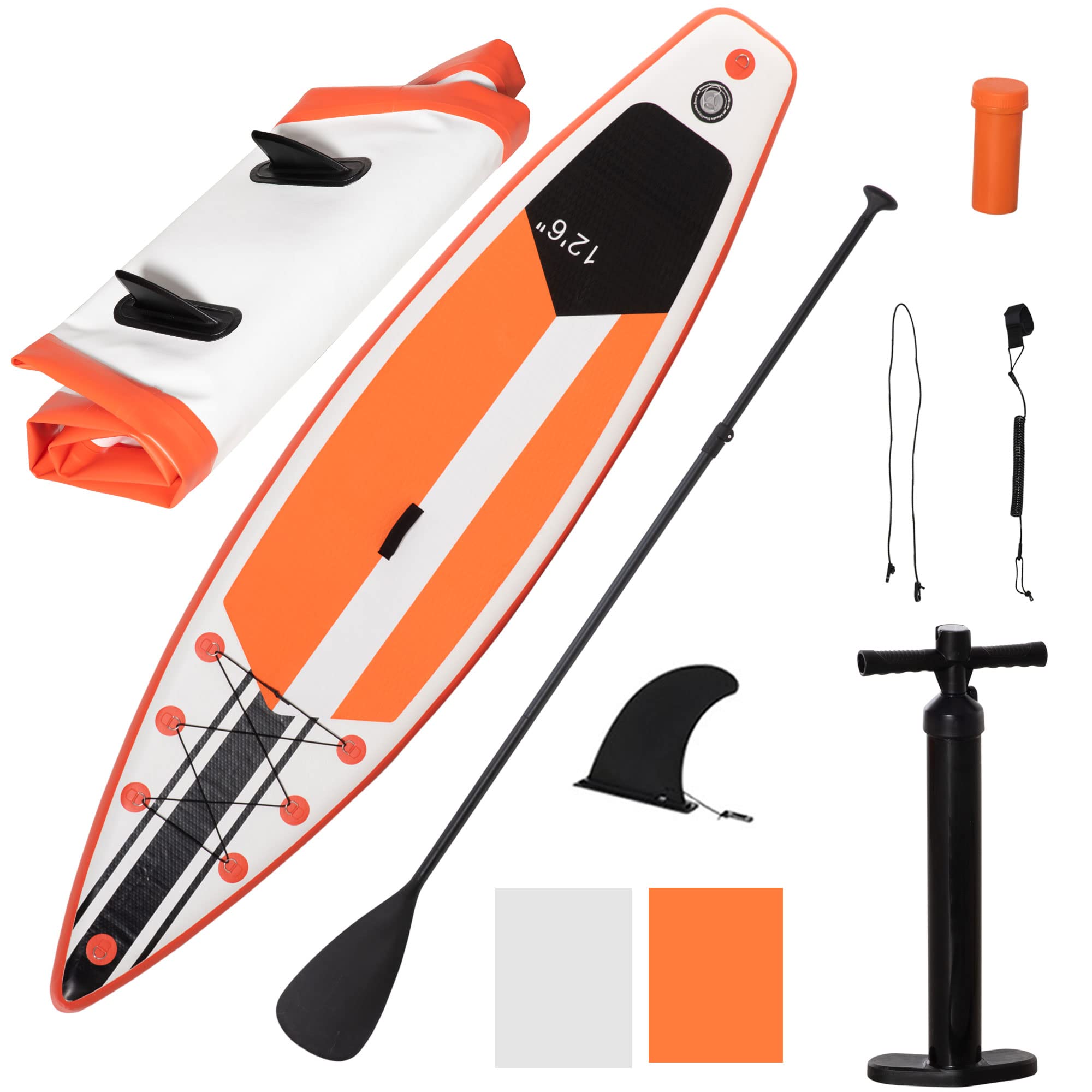 Outsunny Inflatable Stand Up Paddle Board, Non-Slip Deck Board