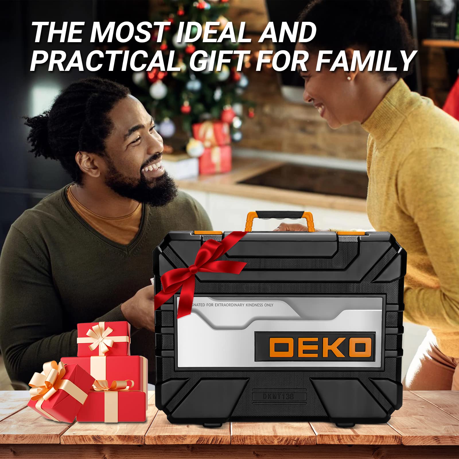 DEKO Tool Kit Set Box Home Repair DIY Tools Basic Hand Toolbox Sets for Home 138Piece