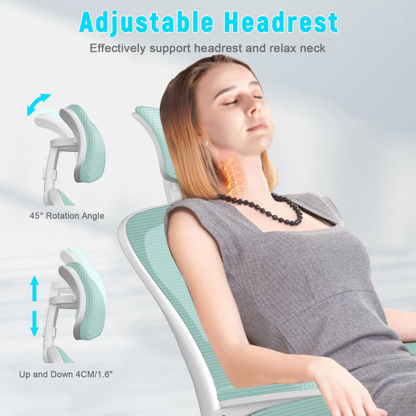 naspaluro Office Chair Ergonomic Desk with 90° Flip-up Armrest Lumbar Support, Height Adjustable Chair, Executive Swivel Computer Padded Seat Cushion for Home/Office