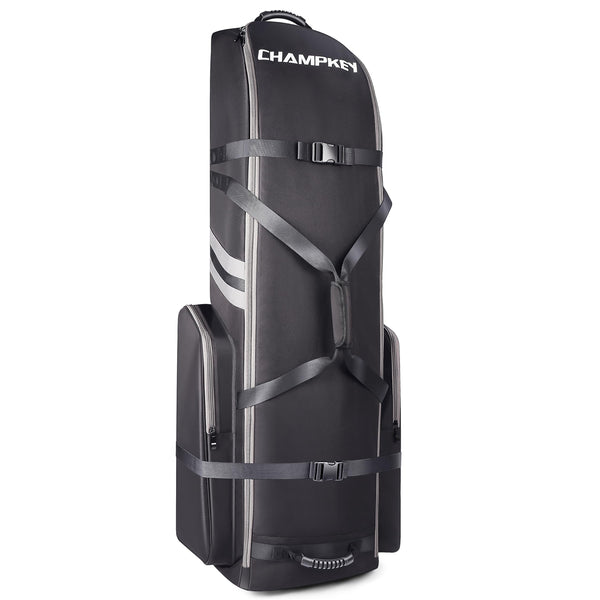 CHAMPKEY 1.0 Premium Soft Padded Golf Travel Bag - 1200D Oxford Fabric (Black)