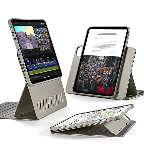 ESR for iPad Pro 12.9 Case (6th/5th Generation, 2022/2021), Removable Magnetic Cover, Adjustable Portrait/Landscape Stand with Raised Display View, 9 Standing Angles, Shift Series, Black