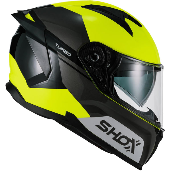 Shox Rapid Turbo Motorcycle Helmet ECE 22.06 Approved Unisex Full Face Street Motorbike Protective Crash Lid for Sport Touring and Road Bike Riding