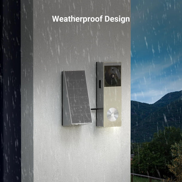 EZVIZ 2K Solar Doorbell Camera Removal-Free Charging No Monthly Fee, 32GB Local Storage, 162° Wide View, Wireless & Wired, Colour Night Vision, AI Detection, Front Door Camera (HP3 Pro)