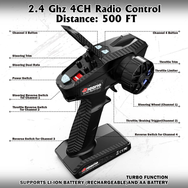 AMORIL 1/10 RTR Brushless Fast RC Cars for Adults,Max 50mph Hobby Electric Off-Road Monster Truck,Waterproof High Speed RC Car 4WD Remote Control Car with 3S Lipo,Green