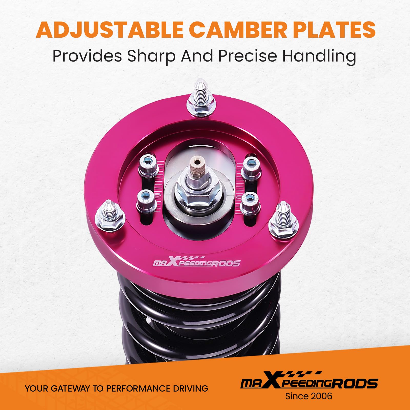 maXpeedingrods Coilovers Shock Struts for E46 (1998-2006) 316i, 318i, 320i, 323i, 325i, 328i, 330i, M3 Adjustable Damper