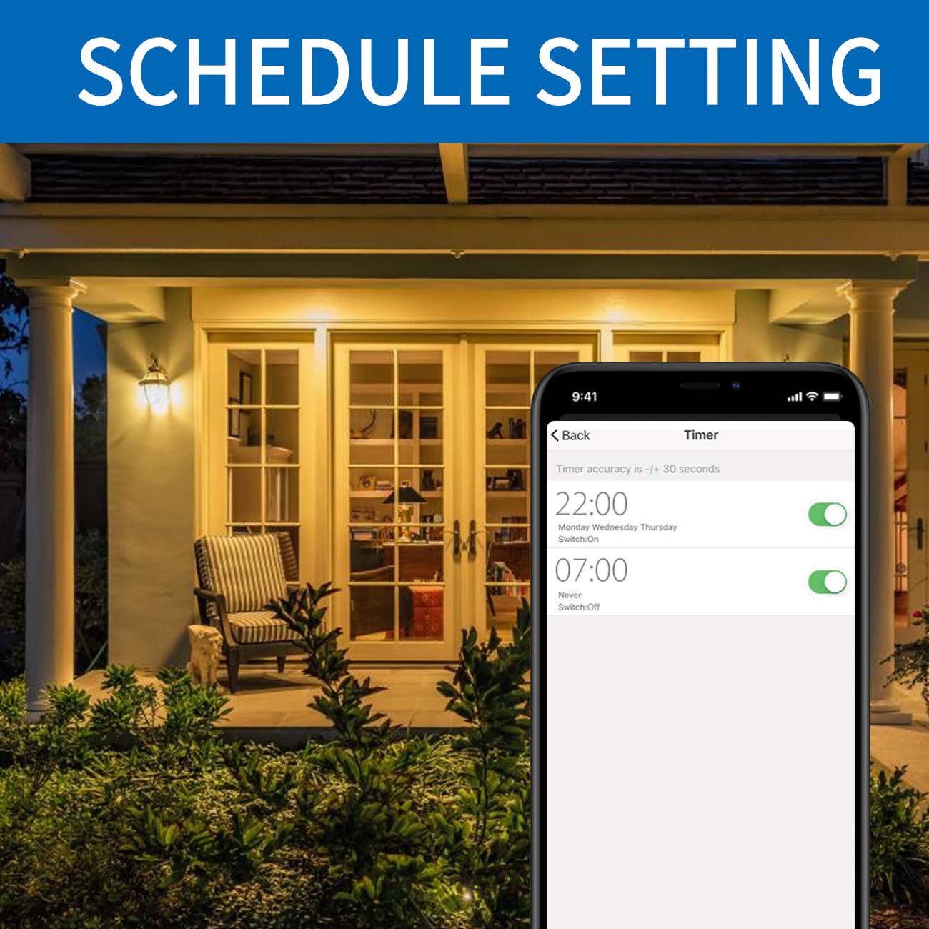 ANWIO Smart BR30 E27 LED Light Bulb,8.5W Equivalent 60W, RGB 16 Million Colour, Compatible with Alexa and Google Assistant,WiFi Blueooth Control for