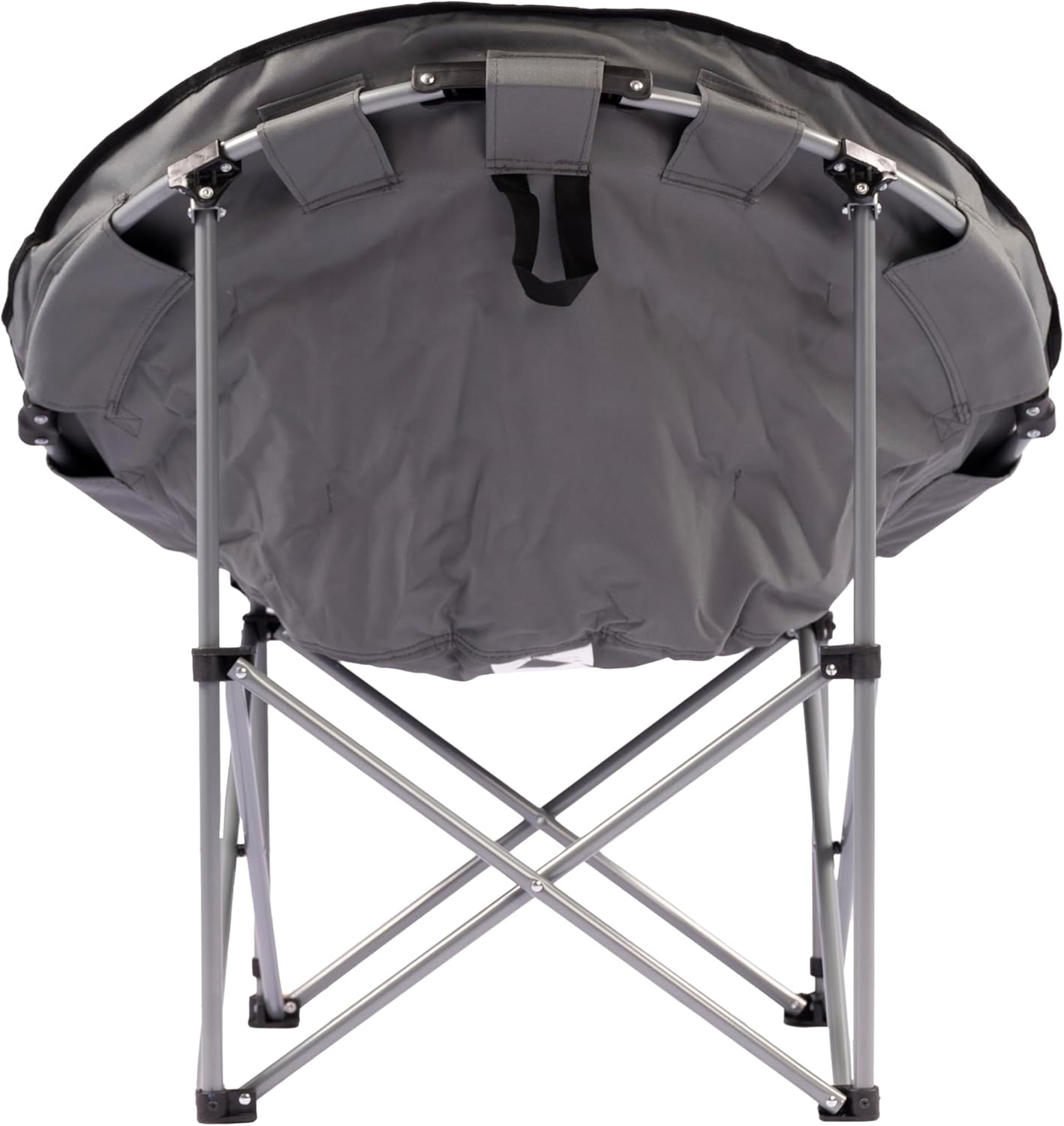 Vango Lunar Moon Chair for Adults (Amazon Exclusive), Extra Spacious, Folding Camping Chair, Heavy Duty Frame, Padded Saucer Shape for Garden, Fishing, Festivals