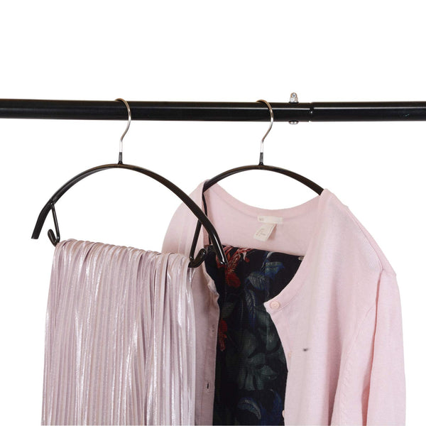 Voilamart Pack of 30 Coat Hanger,Light-Weight Non-Slip Knitwear Hanger,Metal Clothes Hangers No Shoulder Bumps for Knitwear Dress with Hook Jumper