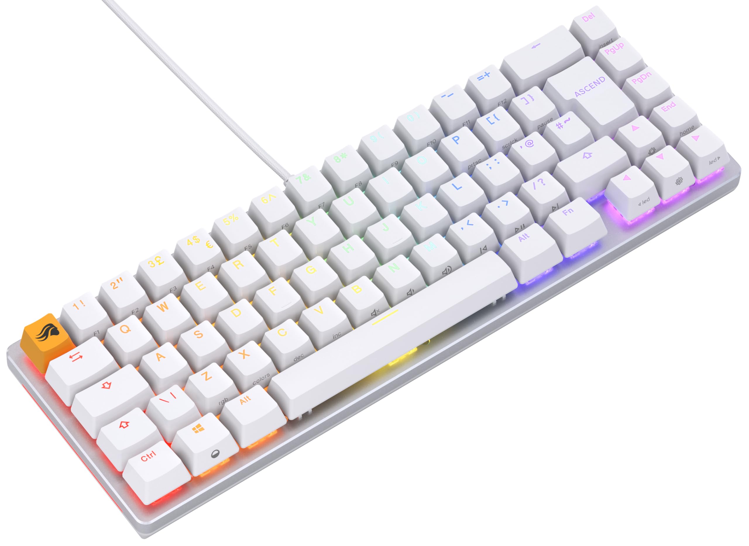 Glorious Gaming GMMK 2 Full Size (96%) - Mechanical Gaming Keyboard, Aluminium Frame, Customisable, Doubleshot Caps, Fox Switches, Per Key RGB, Full NKRO, English UK QWERTY Layout - Pink