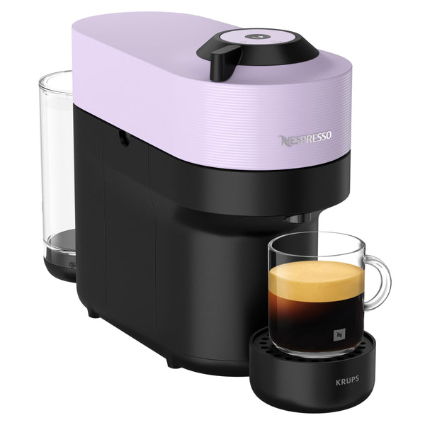 Nespresso Coffee Machine Barista Bundle includes Vertuo Pop White by Krups, Milk Frother, 2x Mugs, 2 x spoons, Melozio coffee pods & Chiaro coffee pods