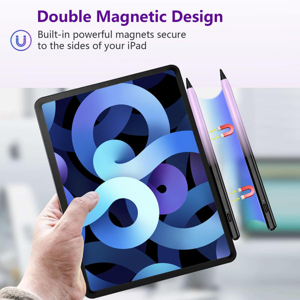 TQQ Pencil Compatible iPad 2018-2025, 2X Faster Charge, Pixel Precision, Tilt Sensitive Stylus Pen for Apple iPad 11/10/9/8/7/6th Gen, Pro 12.9/11/13 Inch M4, Air 3/4/5/M2/M3, Mini 5/6