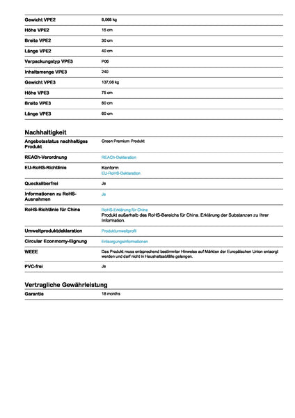 Schneider Electric, TeSys D contactor - 3P(3 NO) - AC-3 - <= 440 V 38 A - 230 V AC 50/60 Hz coil, LC1D38P7