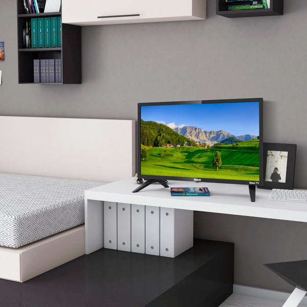 RCA RB24H2CU 24" inchFreeview HD TV DVB-T2/C/S2 Dolby Digital Audio, LED Backlighting Display, HDMI VGA PC SCART USB Travel Small TV for Motorhome and Campervan,Caravans,12 Volt