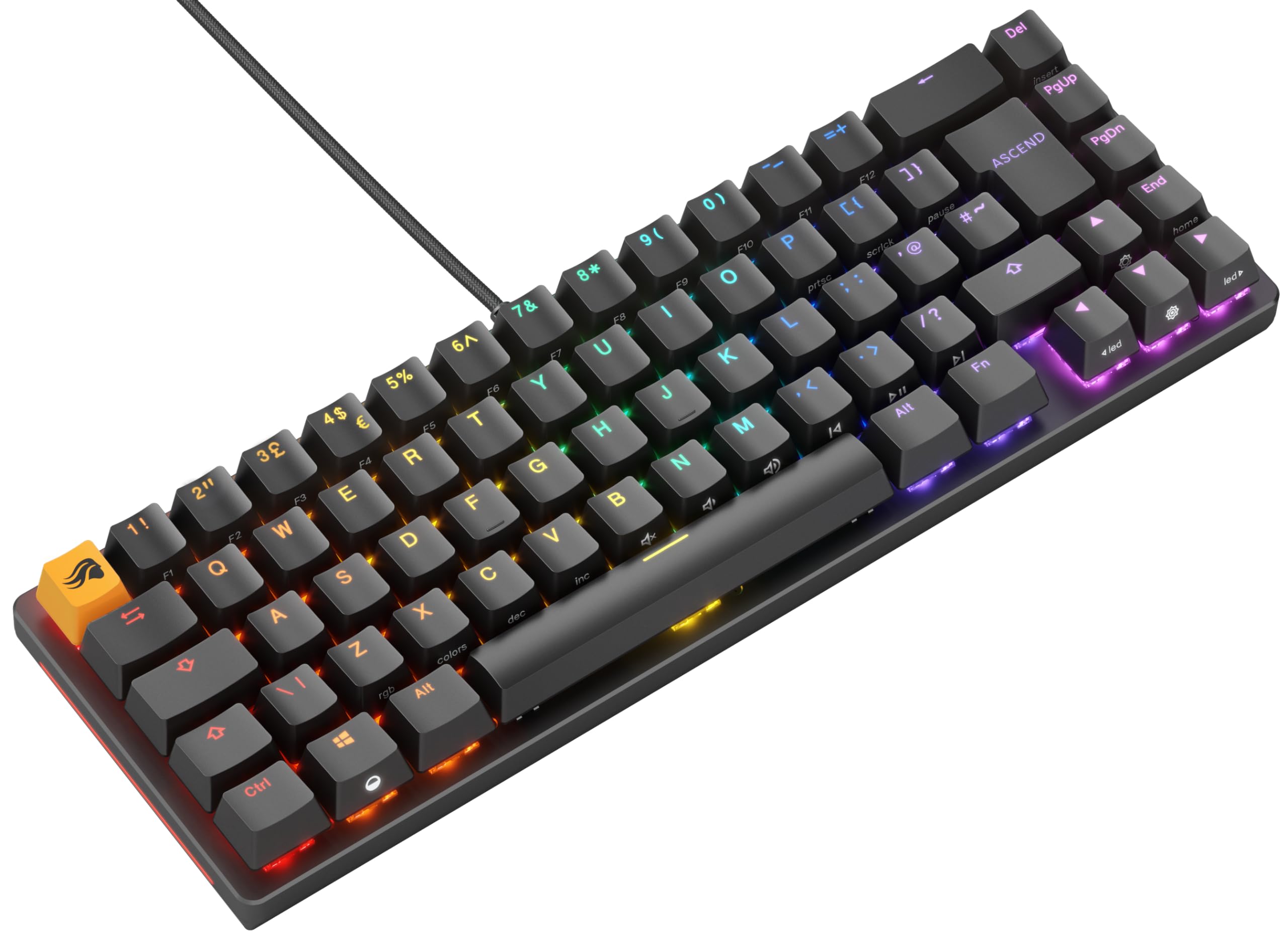 Glorious Gaming GMMK 2 Full Size (96%) - Mechanical Gaming Keyboard, Aluminium Frame, Customisable, Doubleshot Caps, Fox Switches, Per Key RGB, Full NKRO, English UK QWERTY Layout - Pink