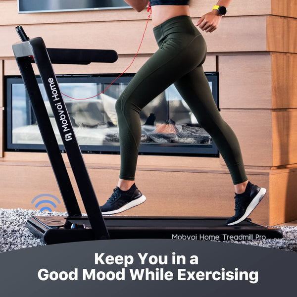 Mobvoi Home Smart AI Treadmill Ultra 6% Incline 3 in 1 Walking Pad Treadmills for Home Office TicSports APP 2.5HP Running Treadmill Handrail Holder for Cup Phone Laptop Speaker 12KMH 120KG