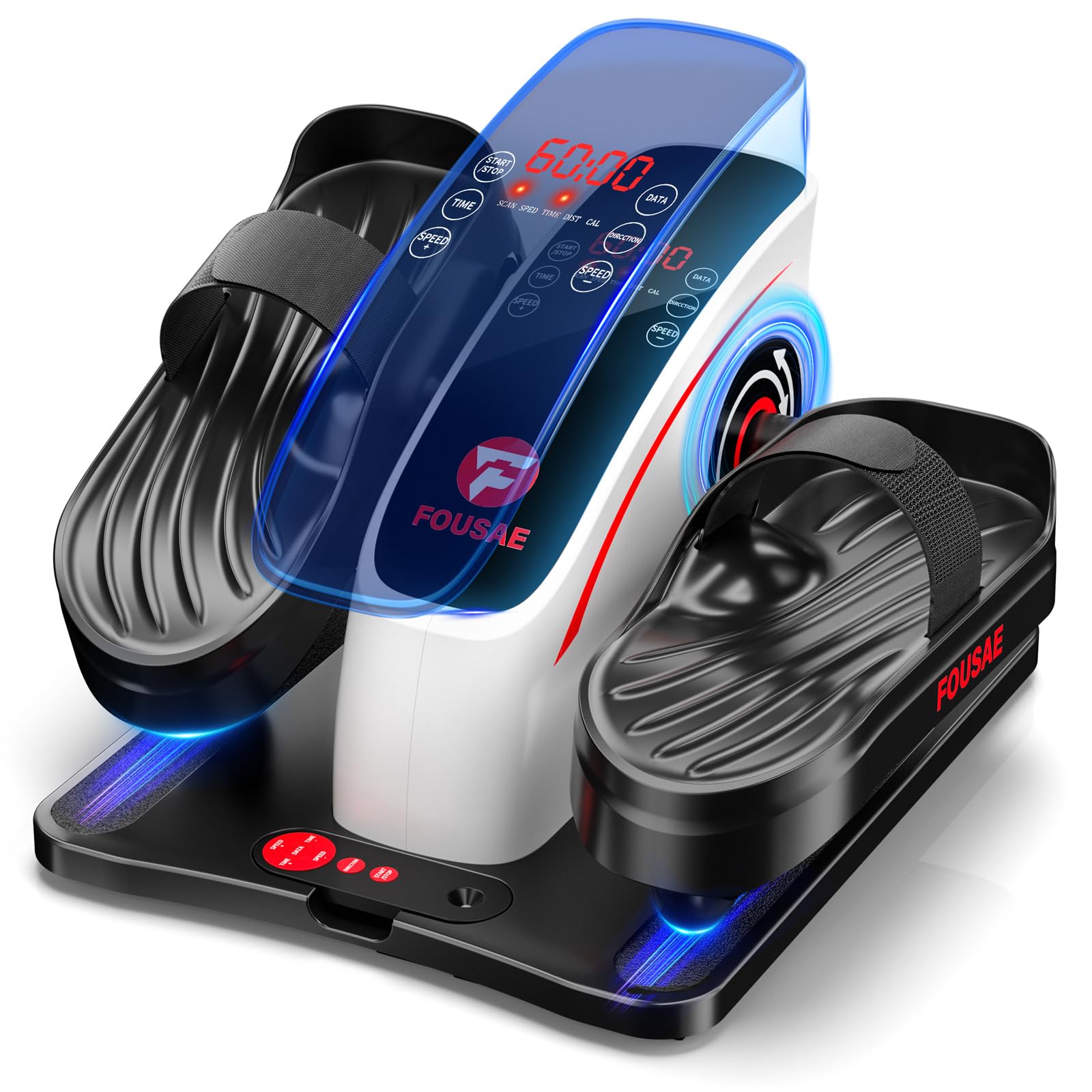 FOUSAE Elliptical Pedal Exerciser for Home, Electric Elliptical Machine for Seniors with 15 Adjustable Speed, 80W Quiet Motor & Compact Electric Pedal Exerciser with Display Monitor & Remote Control