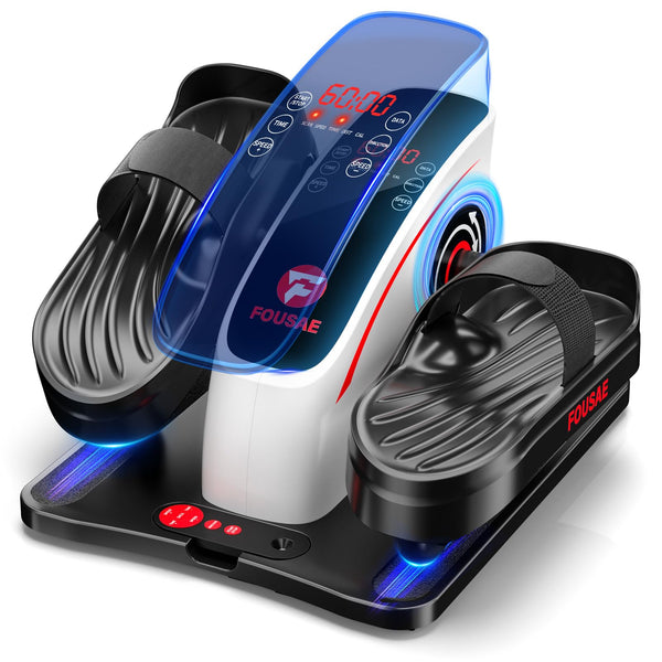 FOUSAE Elliptical Pedal Exerciser for Home, Electric Elliptical Machine for Seniors with 15 Adjustable Speed, 80W Quiet Motor & Compact Electric Pedal Exerciser with Display Monitor & Remote Control